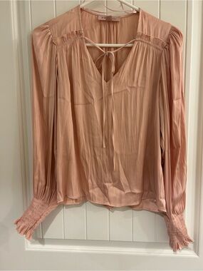 Philosophy Blush Pink Tie-Front Chemise